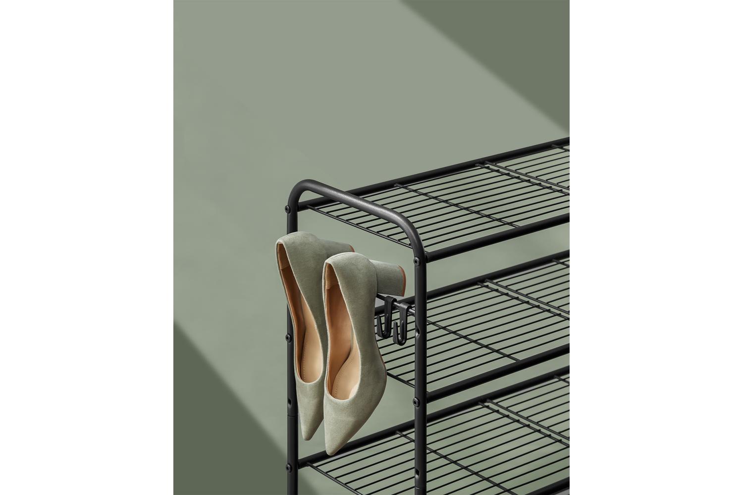 Songmics Shoe Rack | Shoe Storage Shelf | Steel | 11"d X 26.7"w X 20.8"h-6