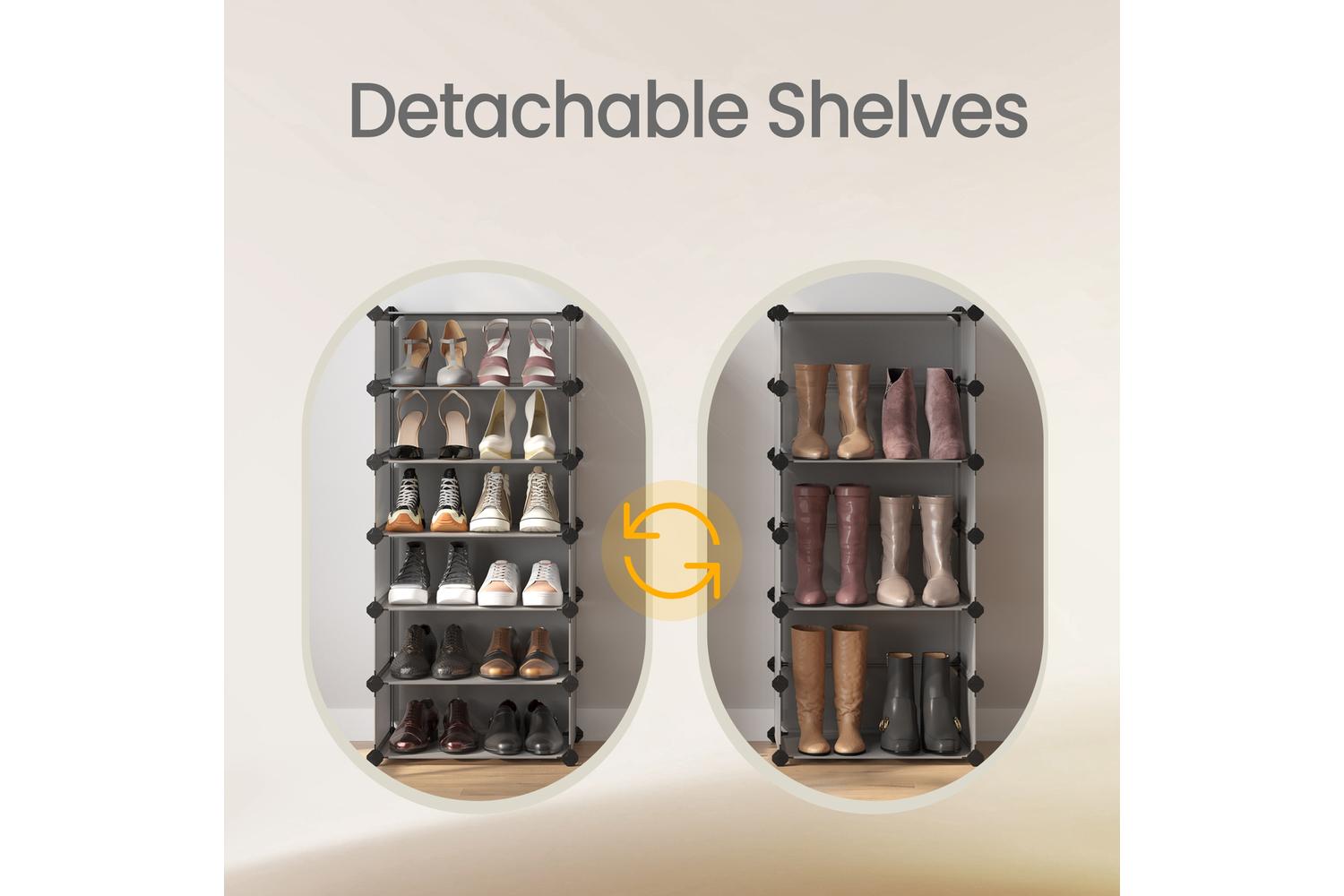 Songmics Shoe Rack | Shoe Storage Cabinet | Plastic & Metal | 10 Tier-3
