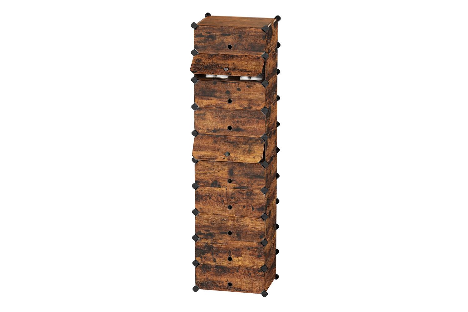 Songmics Shoe Rack | Shoe Storage Unit | Pp Plastic & Metal | 10 Compartment-2