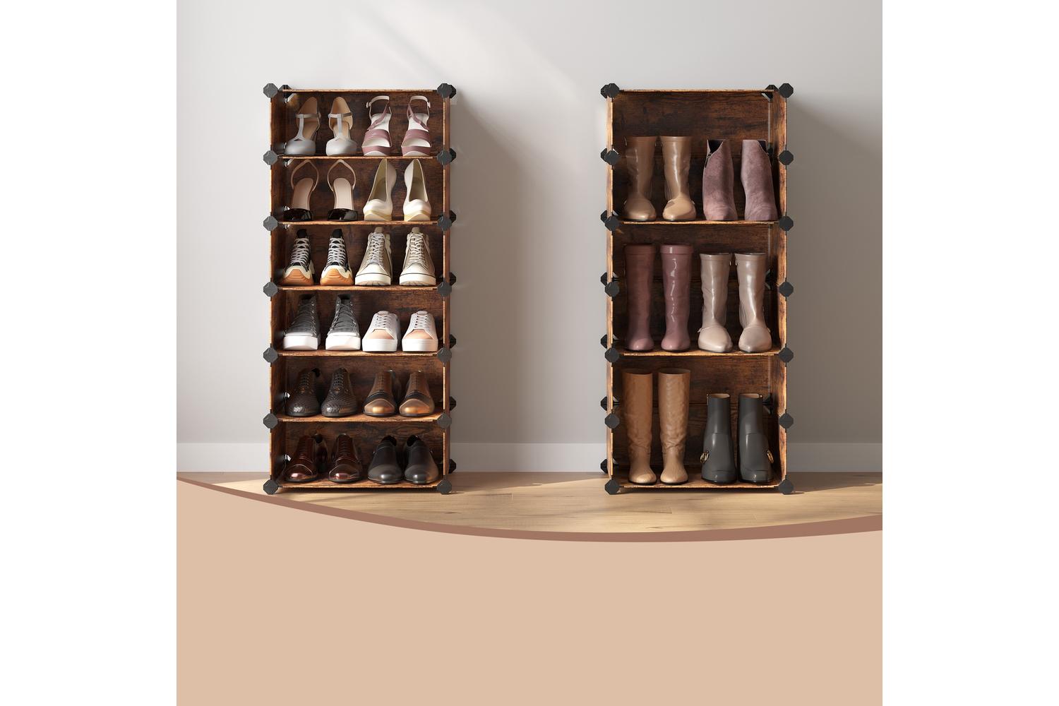 Songmics Shoe Rack | Shoe Storage Unit | Pp Plastic & Metal | 10 Compartment-6