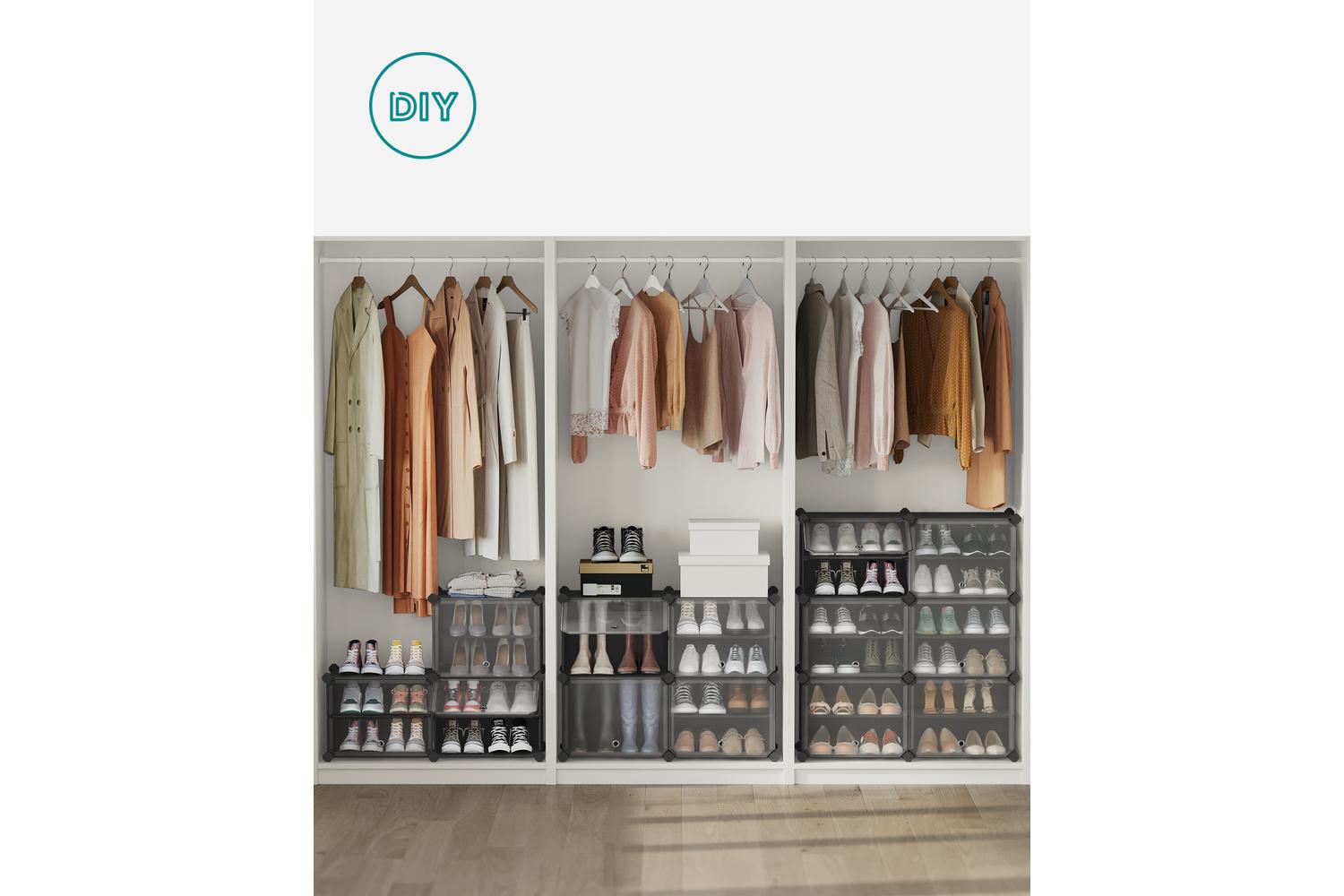 Songmics Shoe Rack | Shoe Organiser Cabinet | Plastic & Steel | Large-5