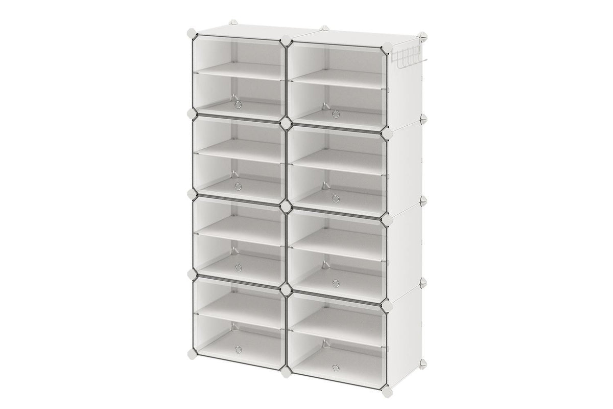 Songmics Shoe Rack | Shoe Storage Organiser | Plastic | 32 Pairs