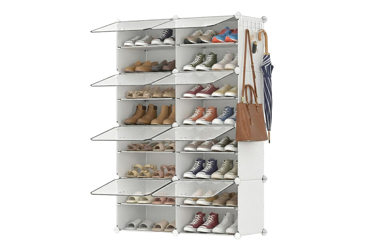 Songmics Shoe Rack | Shoe Storage Organiser | Plastic | 32 Pairs-2
