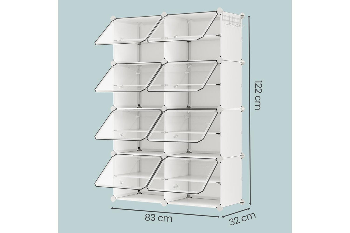 Songmics Shoe Rack | Shoe Storage Organiser | Plastic | 32 Pairs-3