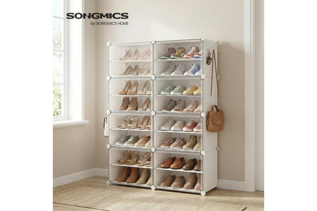 Songmics Shoe Rack | Shoe Storage Organiser | Plastic | 32 Pairs-4