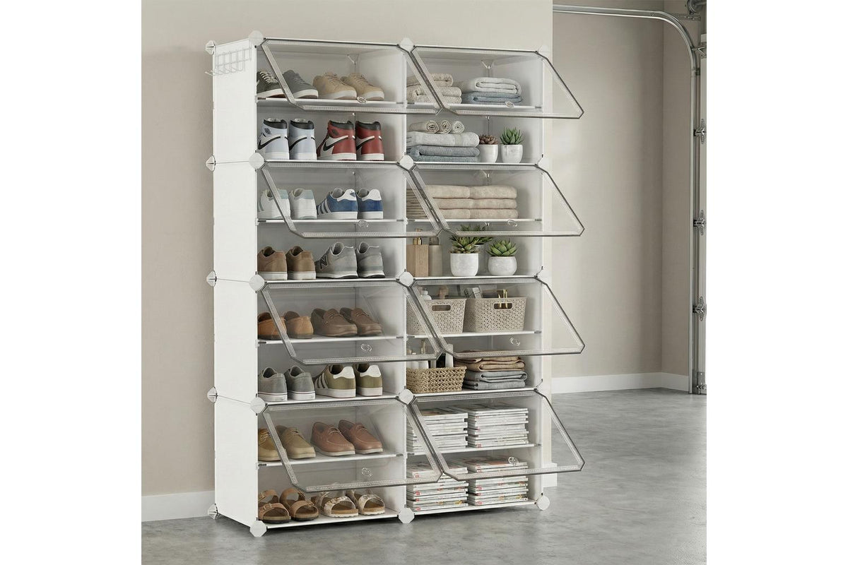 Songmics Shoe Rack | Shoe Storage Organiser | Plastic | 32 Pairs-5