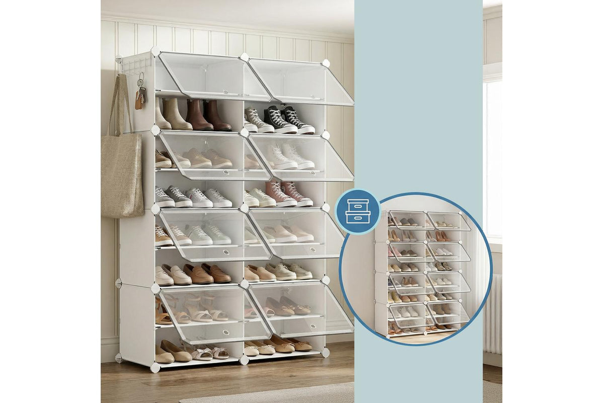 Songmics Shoe Rack | Shoe Storage Organiser | Plastic | 32 Pairs-7