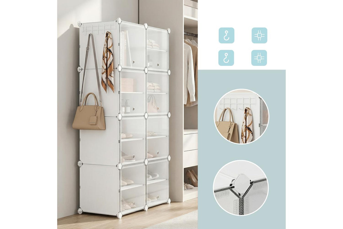 Songmics Shoe Rack | Shoe Storage Organiser | Plastic | 32 Pairs-8
