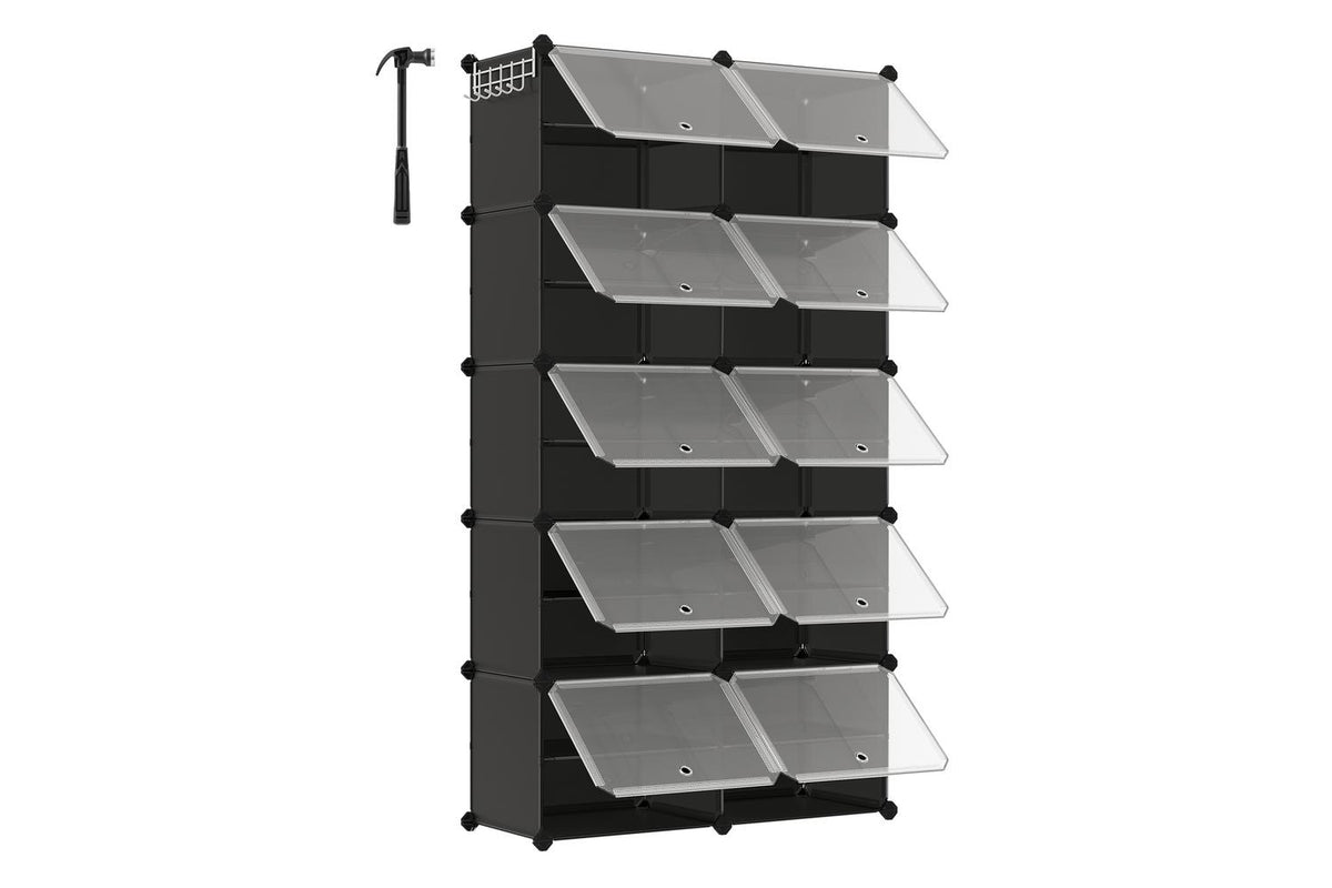 Songmics Shoe Rack | Shoe Storage Organiser | Plastic | Large