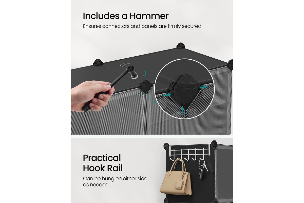 Songmics Shoe Rack | Shoe Storage Organiser | Plastic | Large-6