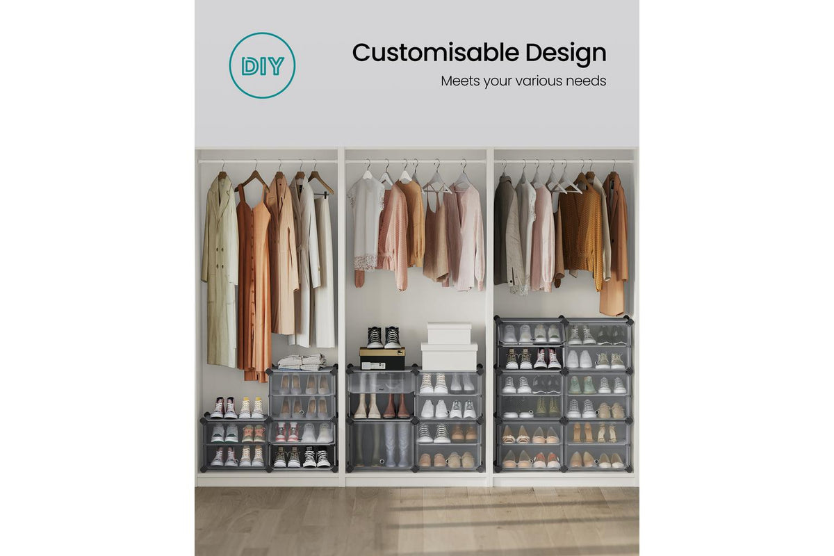 Songmics Shoe Rack | Shoe Storage Cabinet | Plastic & Steel | Large-5