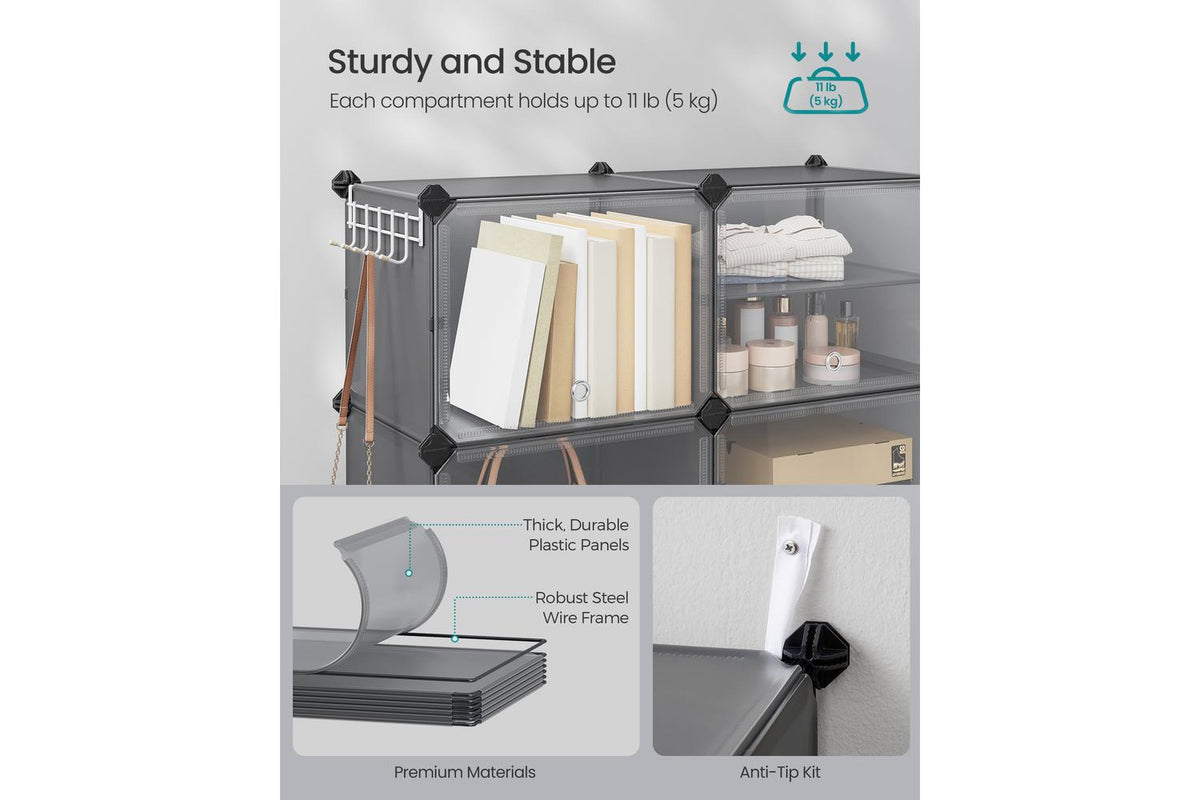 Songmics Shoe Rack | Shoe Storage Cabinet | Plastic & Steel | Large-7