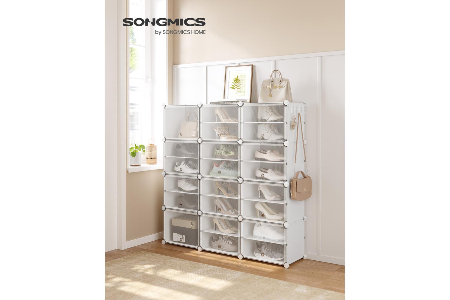 Songmics Shoe Rack | Shoe Organiser Cabinet | Plastic & Steel | Large-2