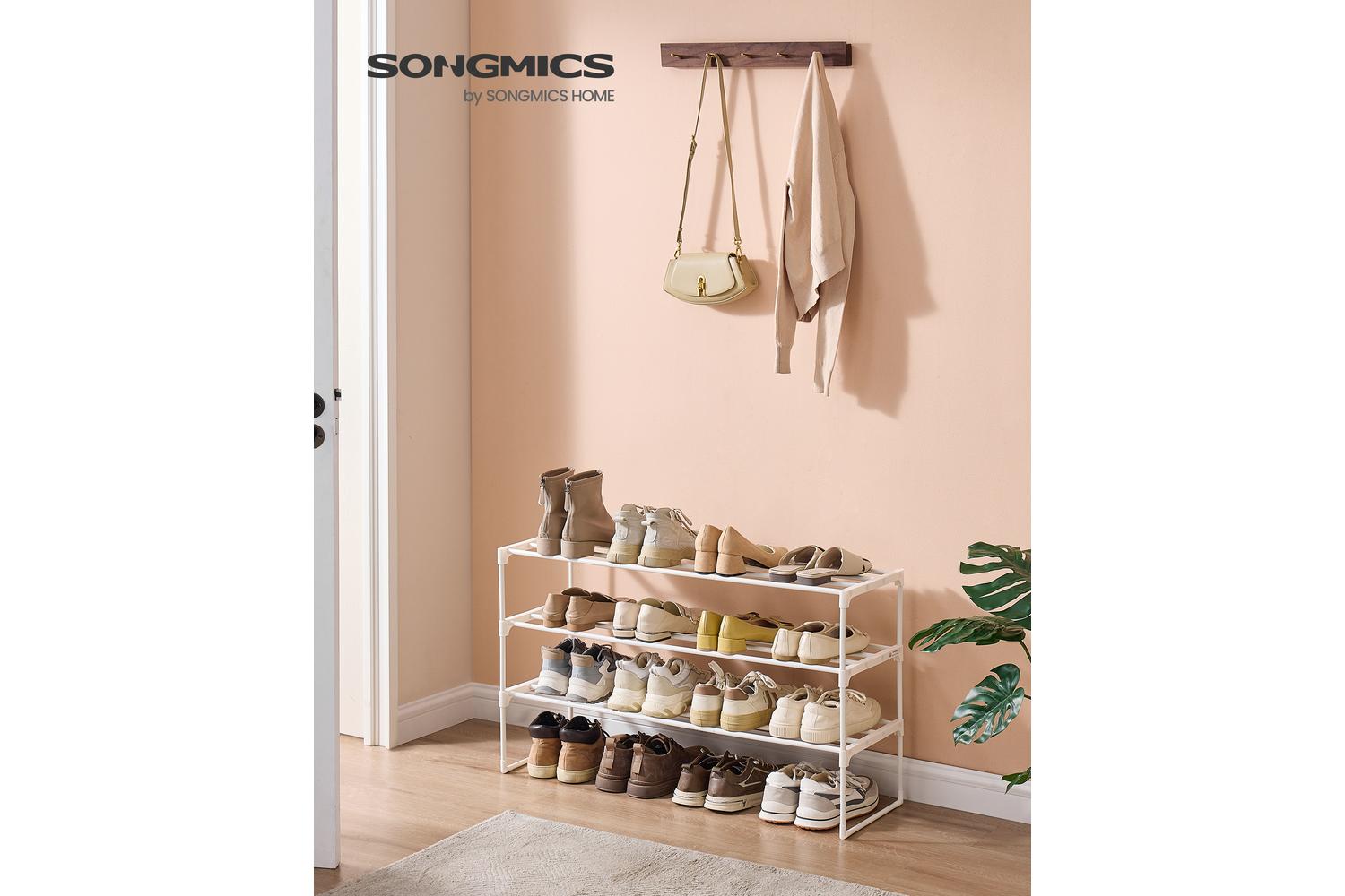 Songmics Shoe Rack | Shoe Organiser | Metal & Plastic | 3-tier-2