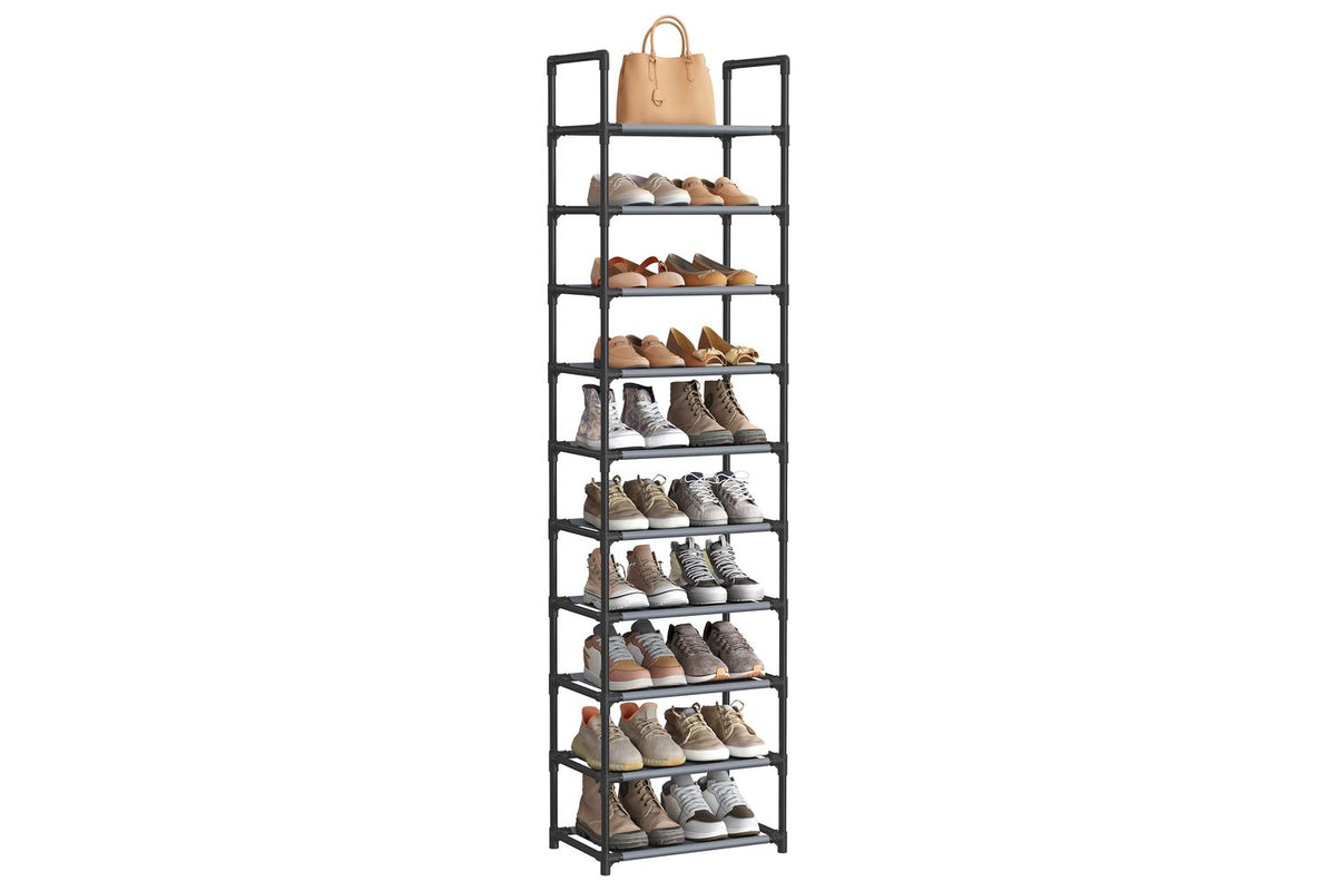 Songmics Shoe Rack | Shoe Storage Organiser | Metal & Non-woven Fabric | 10-tier