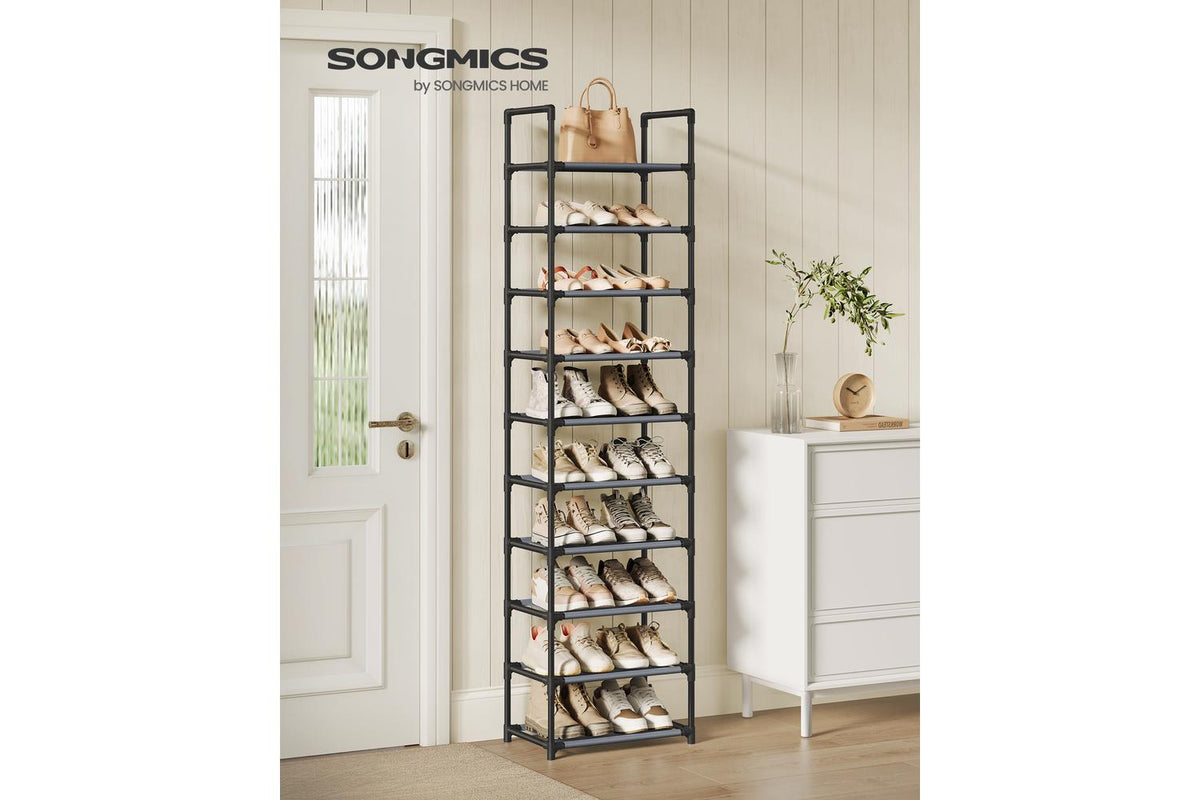 Songmics Shoe Rack | Shoe Storage Organiser | Metal & Non-woven Fabric | 10-tier-2
