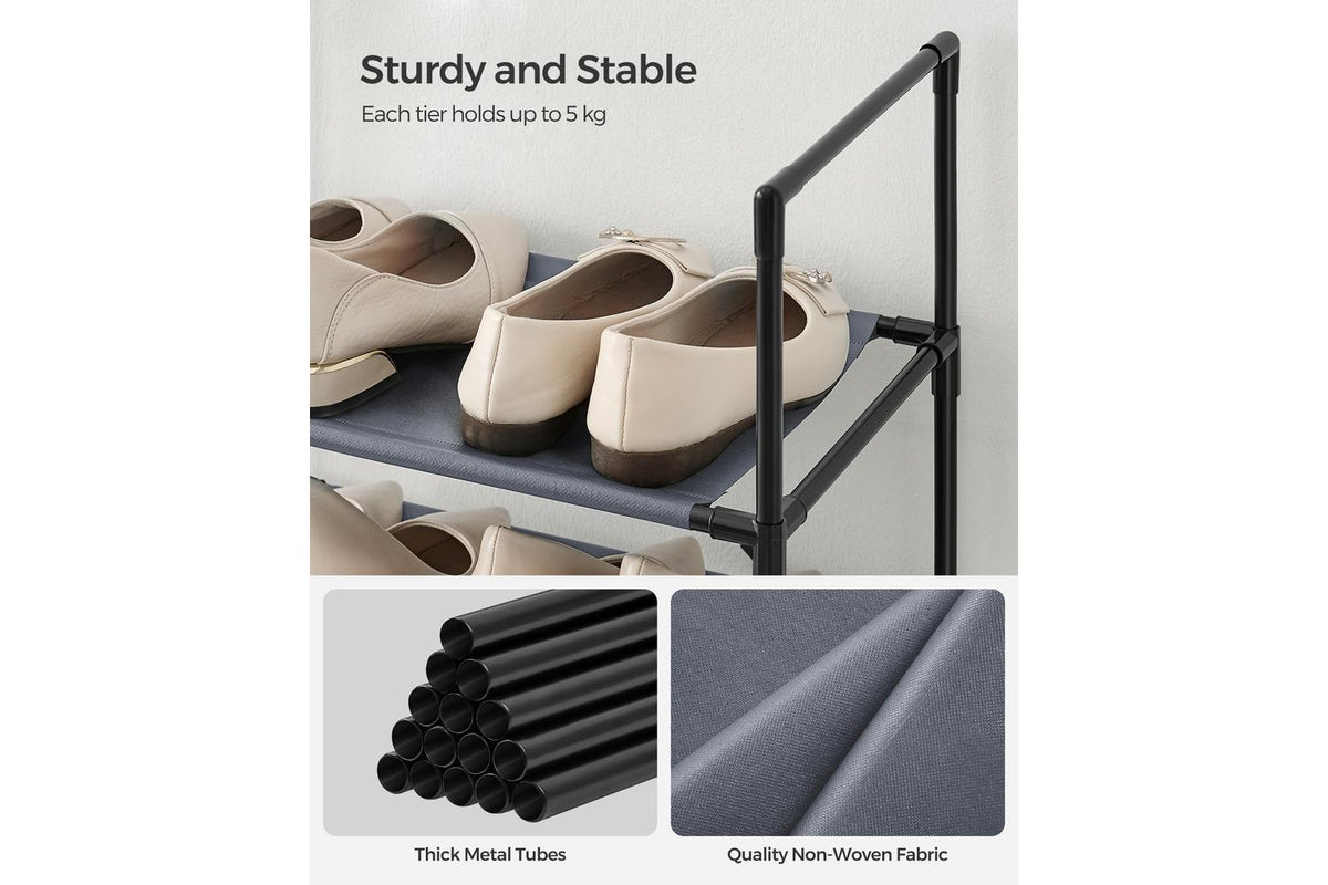 Songmics Shoe Rack | Shoe Storage Organiser | Metal & Non-woven Fabric | 10-tier-4