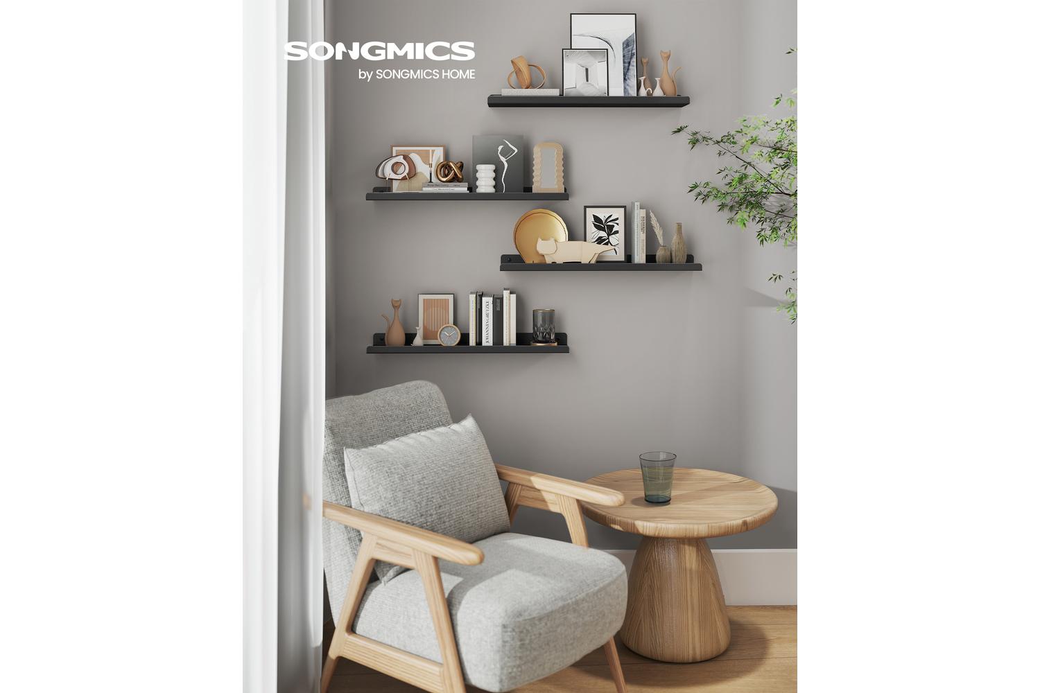 Songmics Wall Shelf | Wall Shelf | Powder-coated Steel | 40 Cm-2