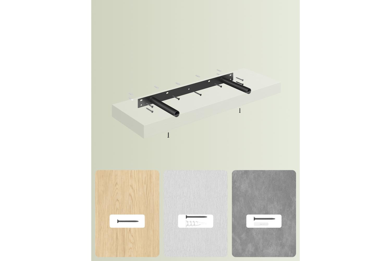 Vasagle Wall Shelf | Floating Shelf | Mdf & Steel | 60cm-6