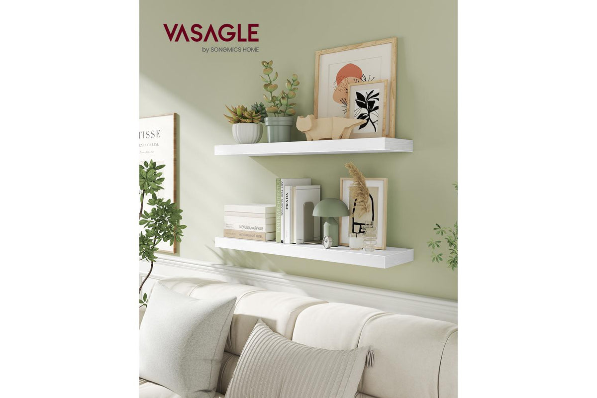 Vasagle Wall Shelf | Floating Shelf | Mdf & Steel | 80cm-2
