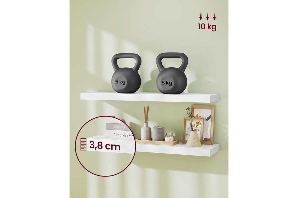 Vasagle Wall Shelf | Floating Shelf | Mdf & Steel | 80cm-4