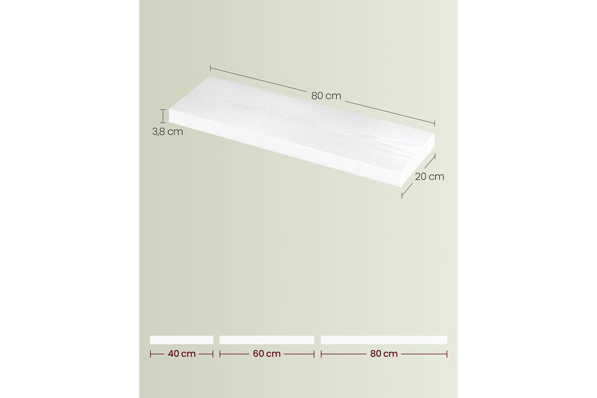Vasagle Wall Shelf | Floating Shelf | Mdf & Steel | 80cm-5
