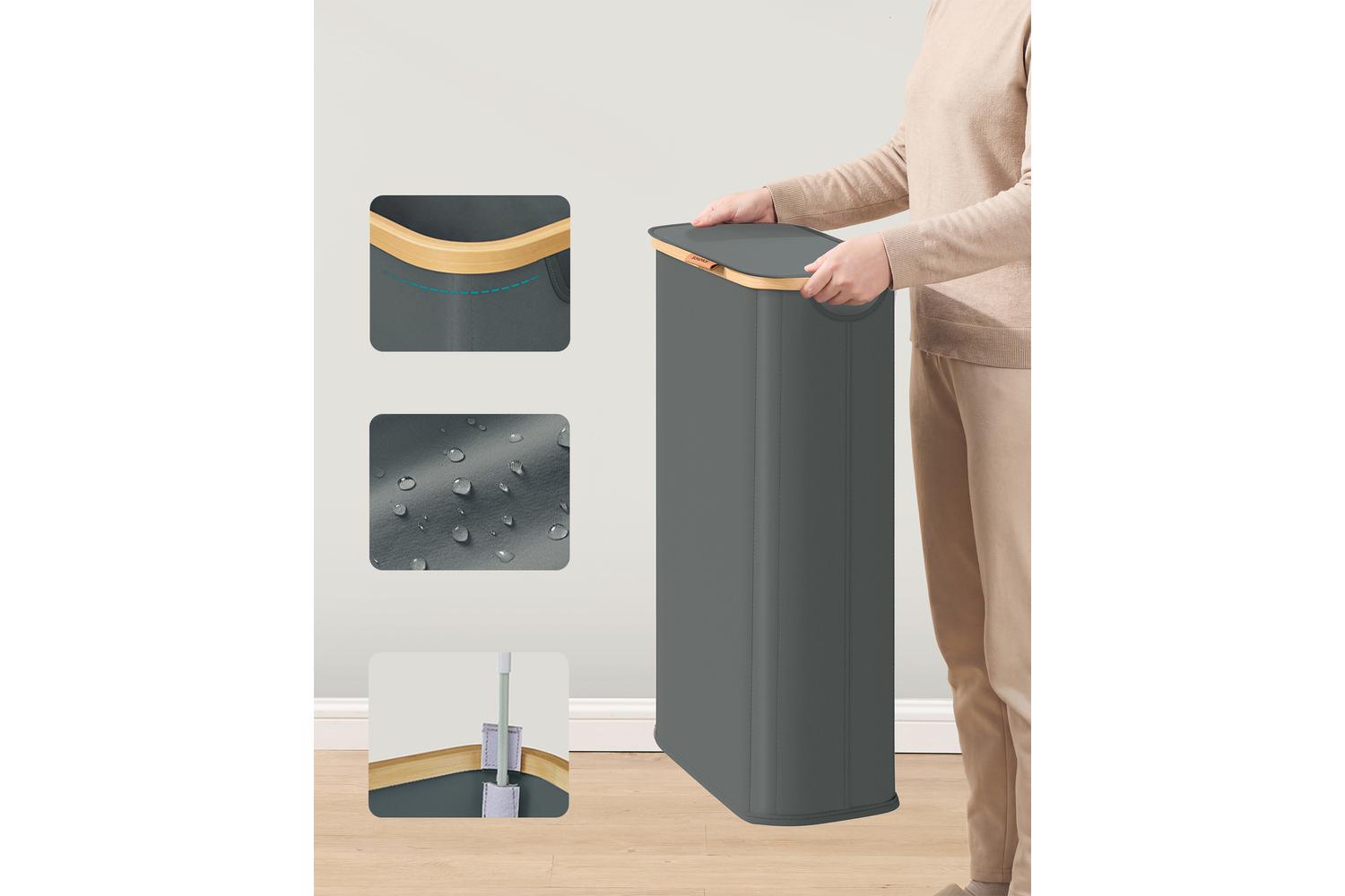 Songmics Hamper | Laundry Hamper | Bamboo Frame | 70 Litre-5