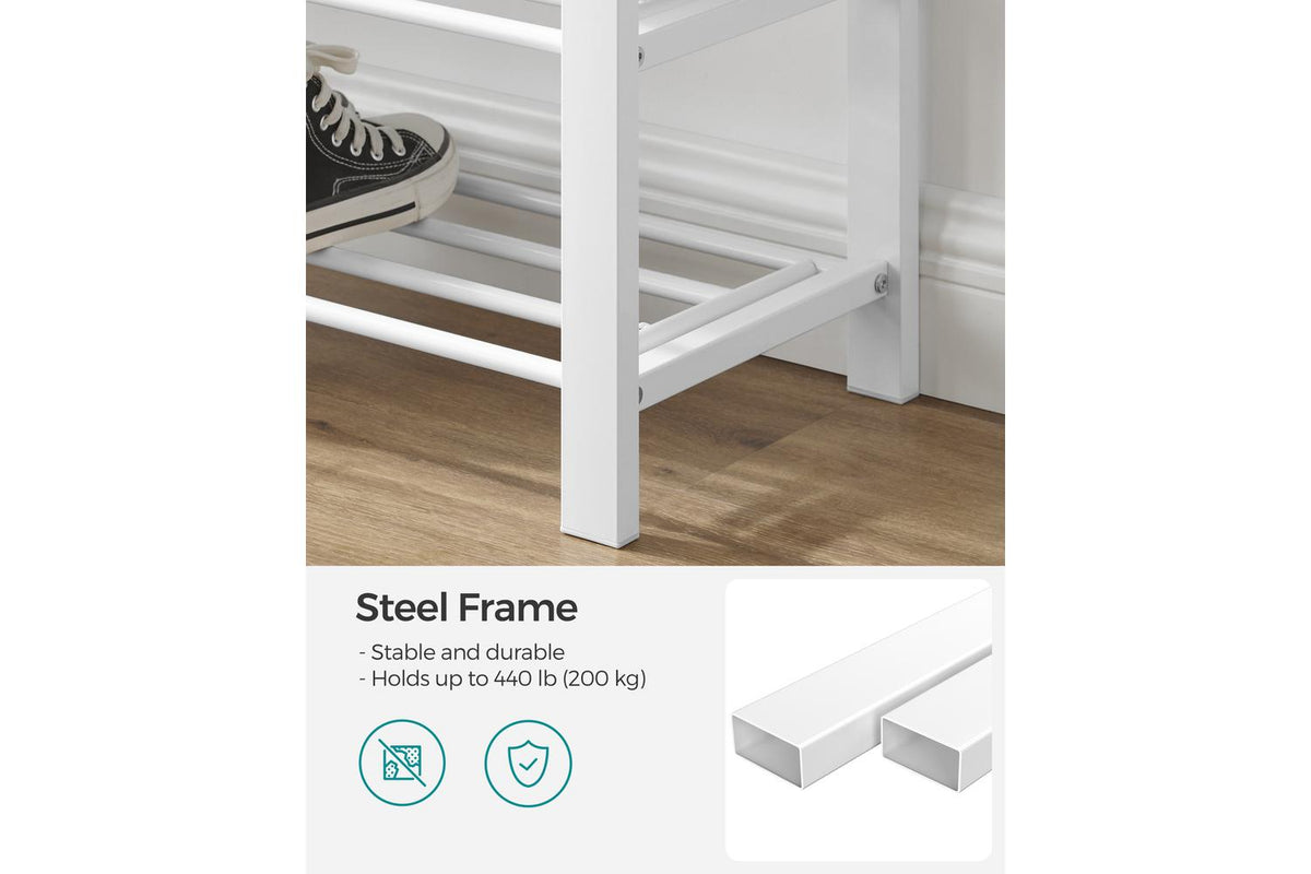 Songmics Shoe Bench | Shoe Storage Bench | Linen Upholstery | Standard Size-3