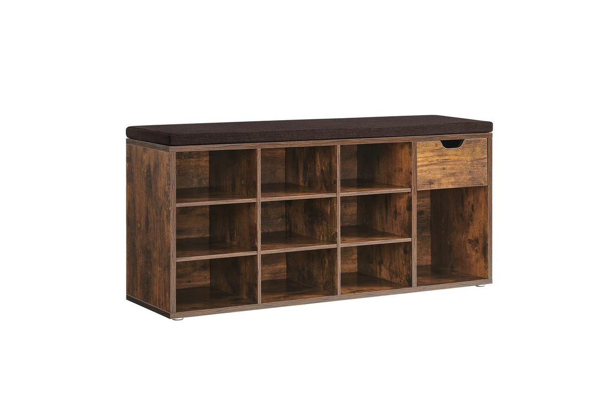 Vasagle Shoe Bench | Storage Bench | Wood Chipboard Mdf | 104cm