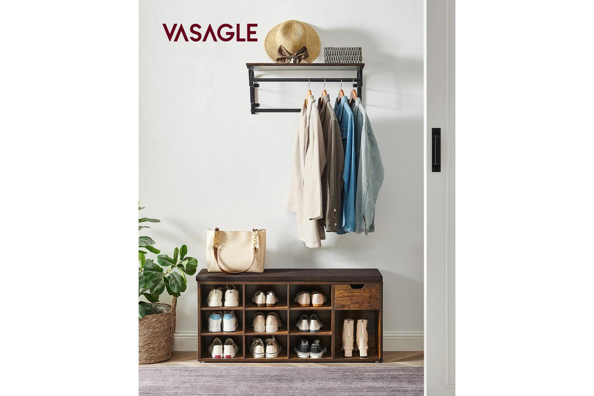 Vasagle Shoe Bench | Storage Bench | Wood Chipboard Mdf | 104cm-2