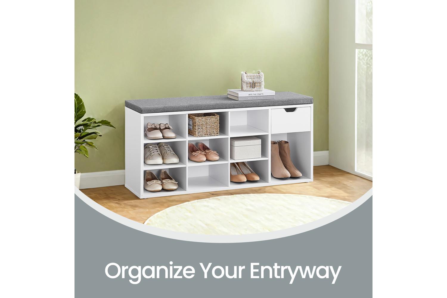 Vasagle Shoe Bench | Storage Bench | Particleboard Mdf | 104cm-3