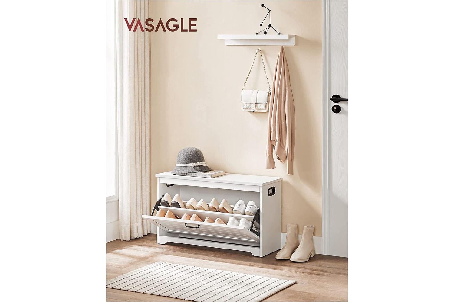 Vasagle Shoe Bench | Shoe Storage Bench | Particleboard | 80 X 30 X 46 Cm-2