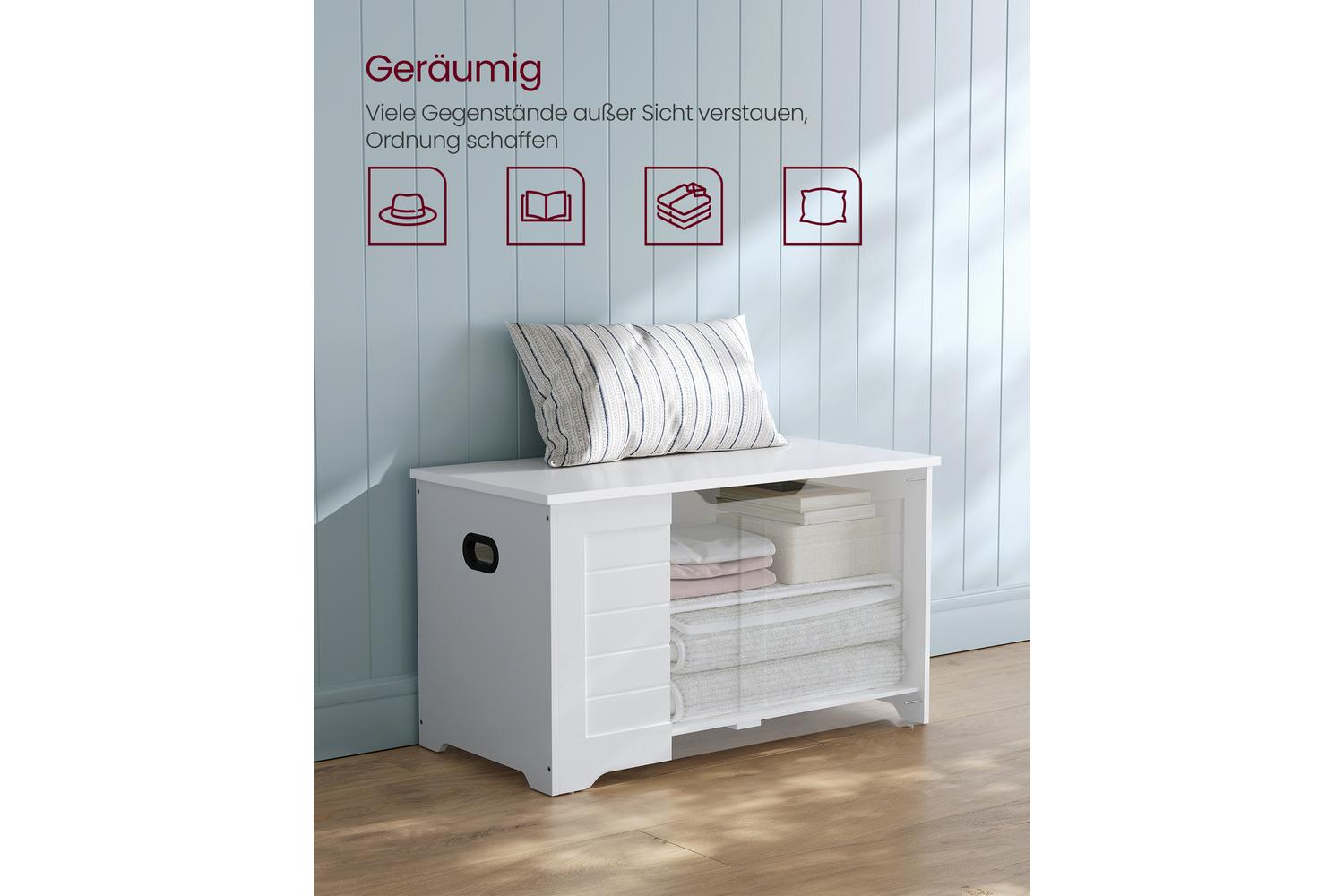 Vasagle Shoe Bench | Storage Bench | Particleboard | 80cm-3