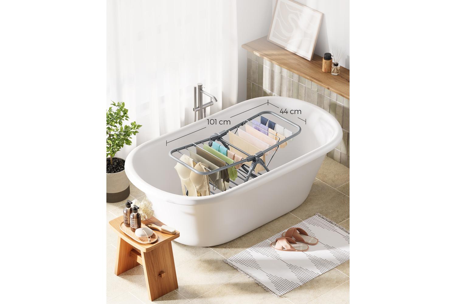 Songmics Clothes Drying Rack | Clothes Airer | Steel | Adjustable-5