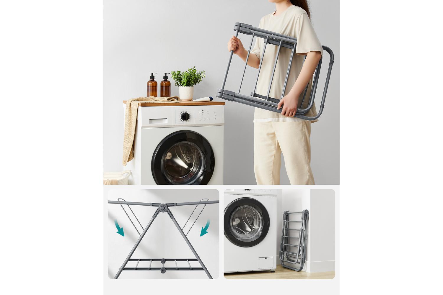 Songmics Clothes Drying Rack | Clothes Airer | Steel | Adjustable-7