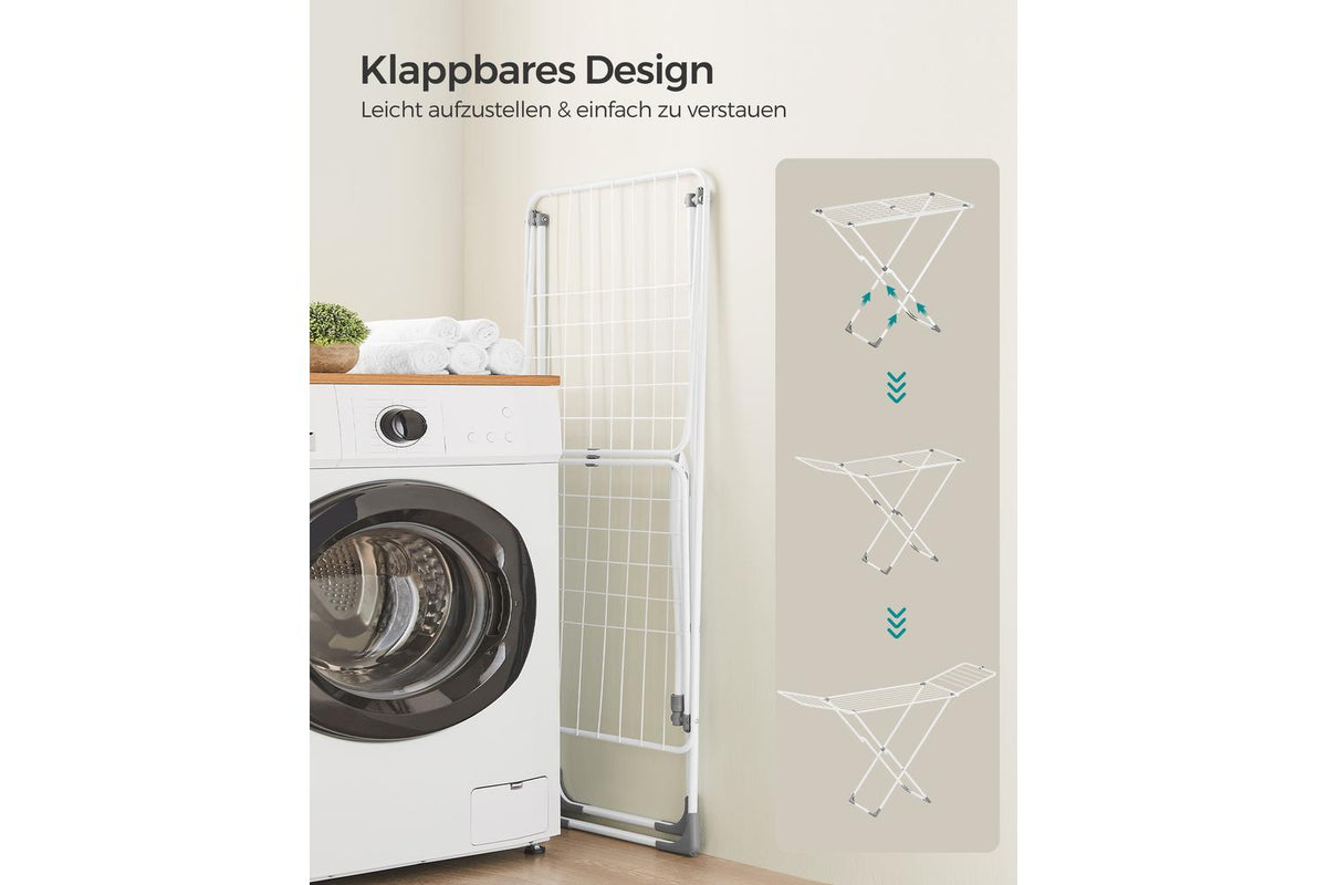 Songmics Clothes Drying Rack | Clothes Airer | Steel | Large-3