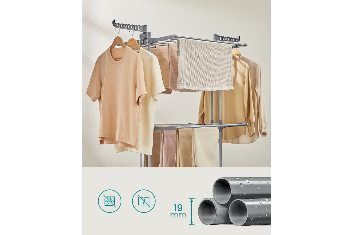 Songmics Clothes Drying Rack | Clothes Airer | Stainless Steel | Large-4