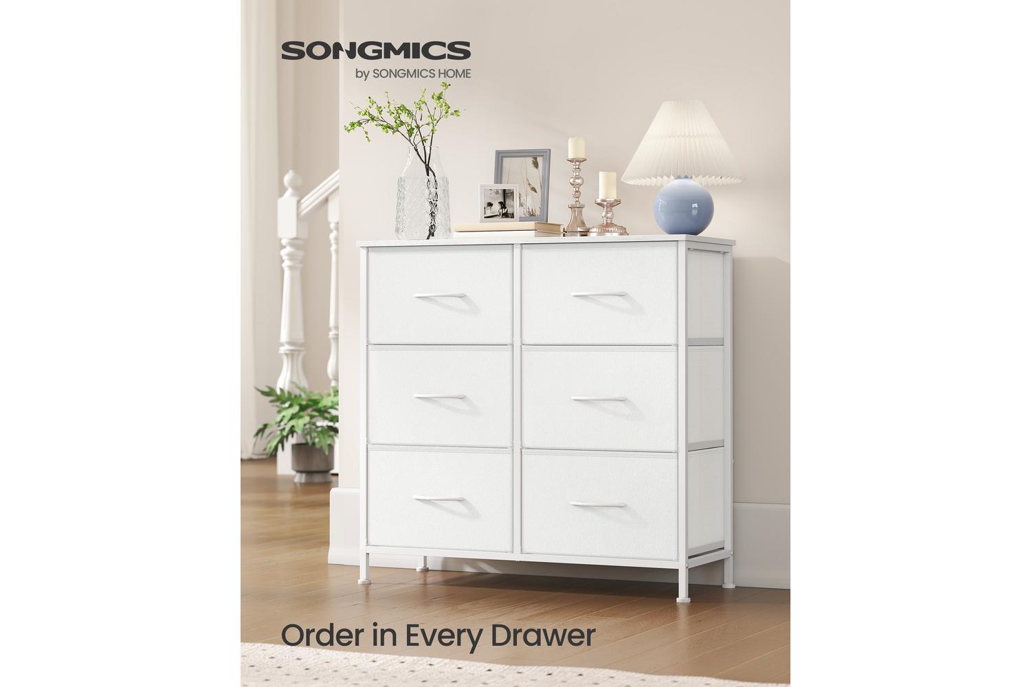 Songmics | Chest Of Drawer | 6 Drawer | White-2
