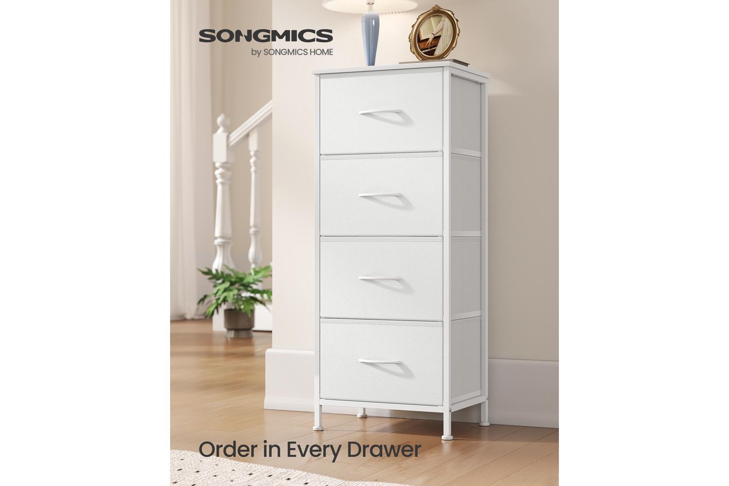 Songmics | Chest Of Drawers | 4 Drawer | White-2