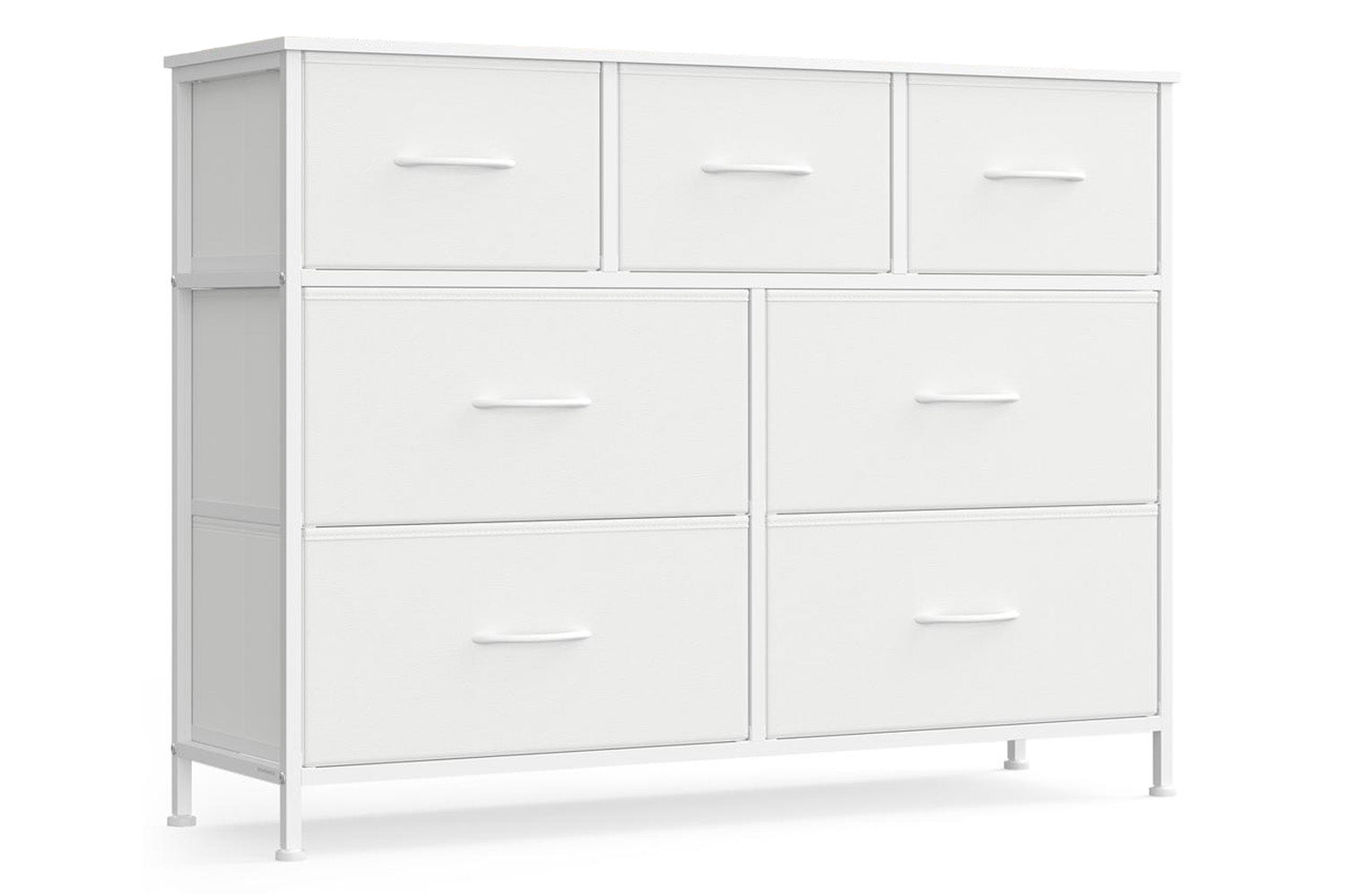 Songmics | Chest Of Drawer | 4 Large & 3 Small Drawers | White