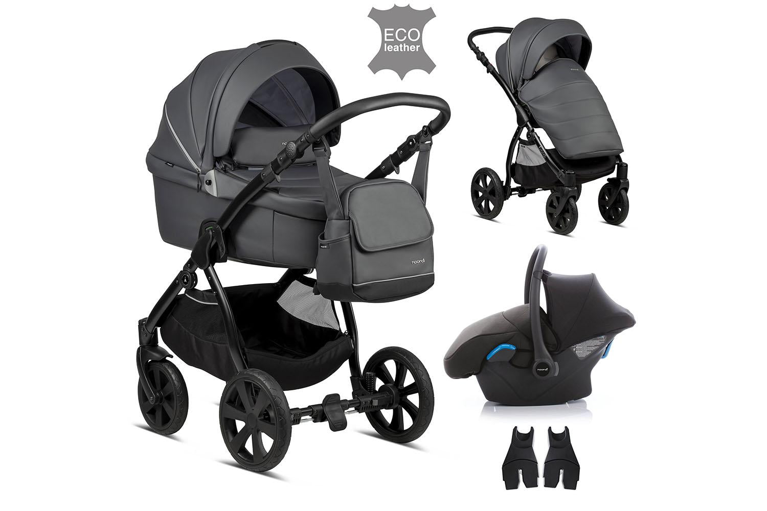 Noordi Fjordi 3-in-1 Travel System Leather | Shadow Grey