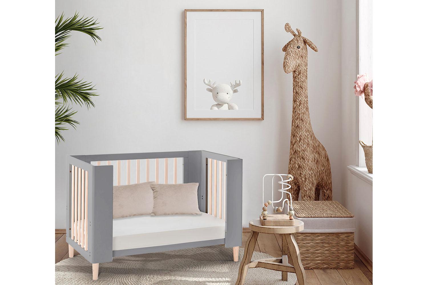 Cocoon Evoke 4 in 1 Crib, Cot Bed, Toddler Bed & Sofa | Dove Grey/Natural Wash-2
