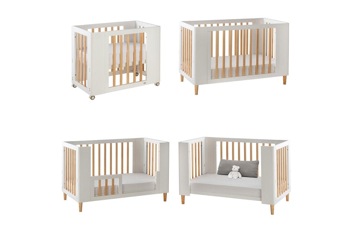 Cocoon Evoke 4 in 1 Crib, Cot Bed, Toddler Bed & Sofa | White/Natural