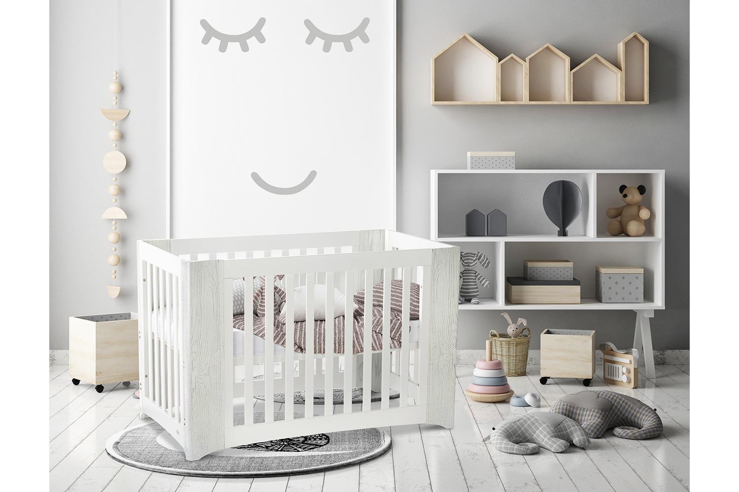 Cocoon Evoluer 4 in 1 Crib, Cot Bed, Toddler Bed & Sofa | White & Grey-2