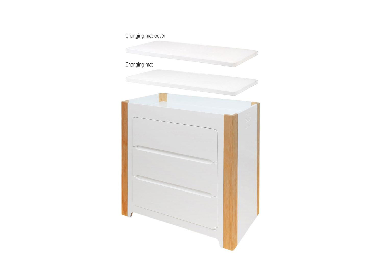 Cocoon Evoluer Change Area Dresser | White/Natural-3