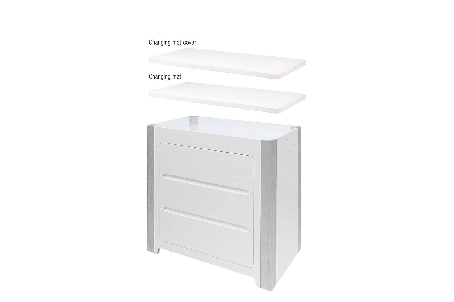 Cocoon Evoluer Change Area Dresser | White/Grey-3