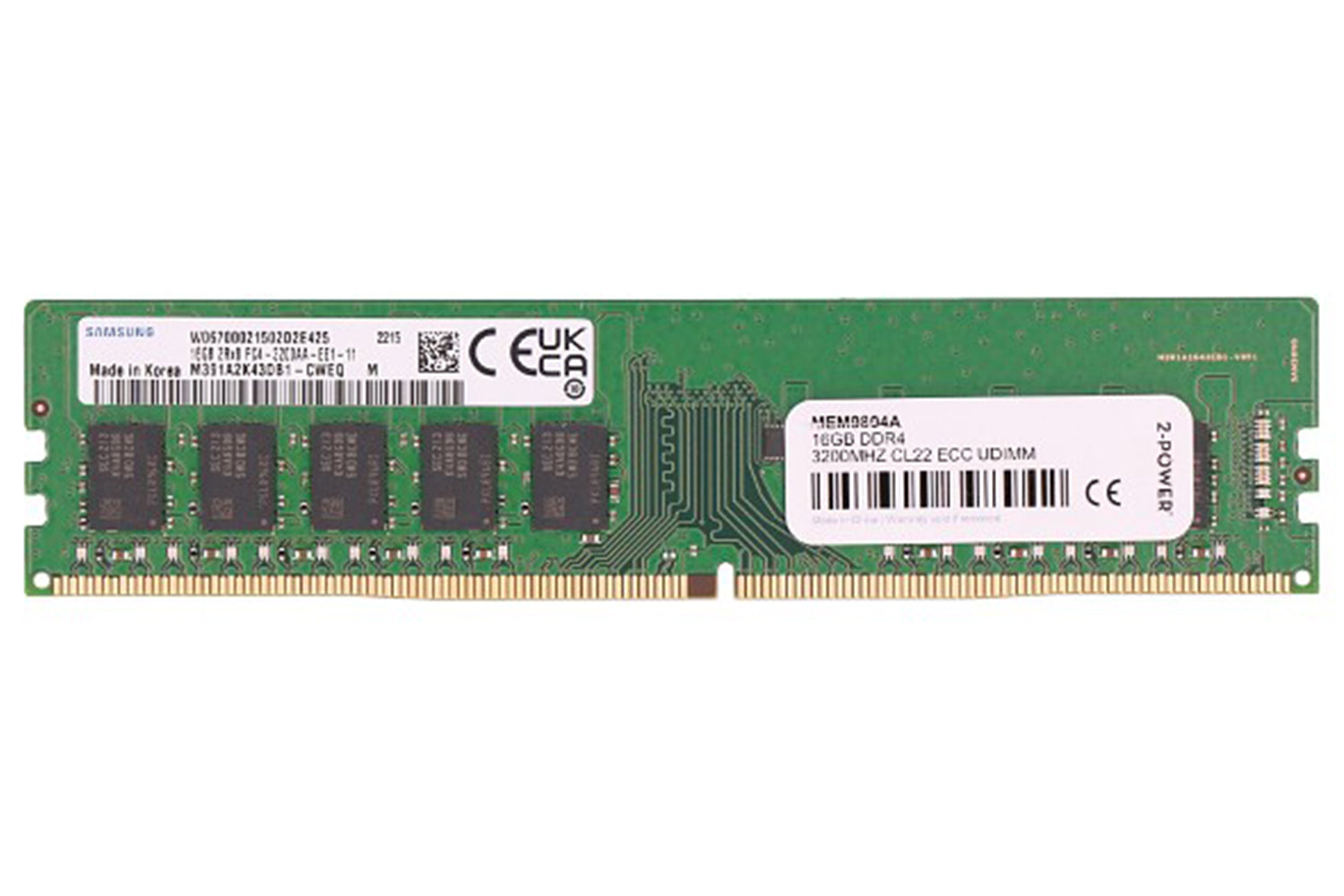 2-Power 16GB DDR4 3200MHz CL22 ECC UDIMM