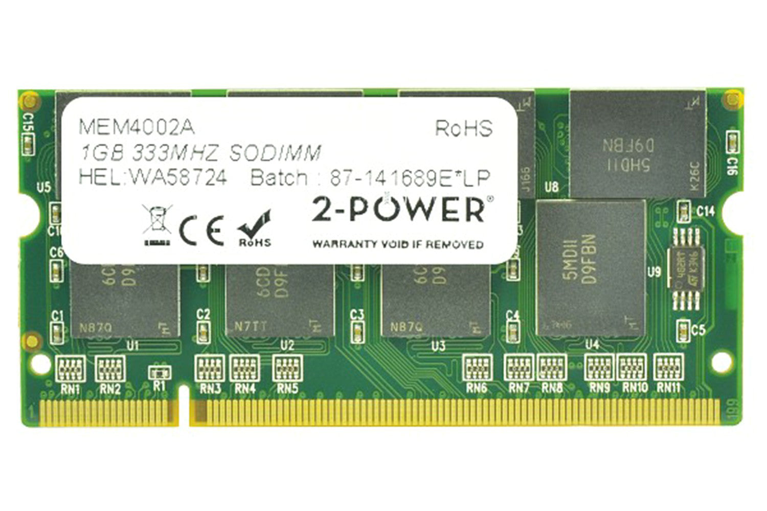 2-Power 1GB PC2700 333MHz SODIMM