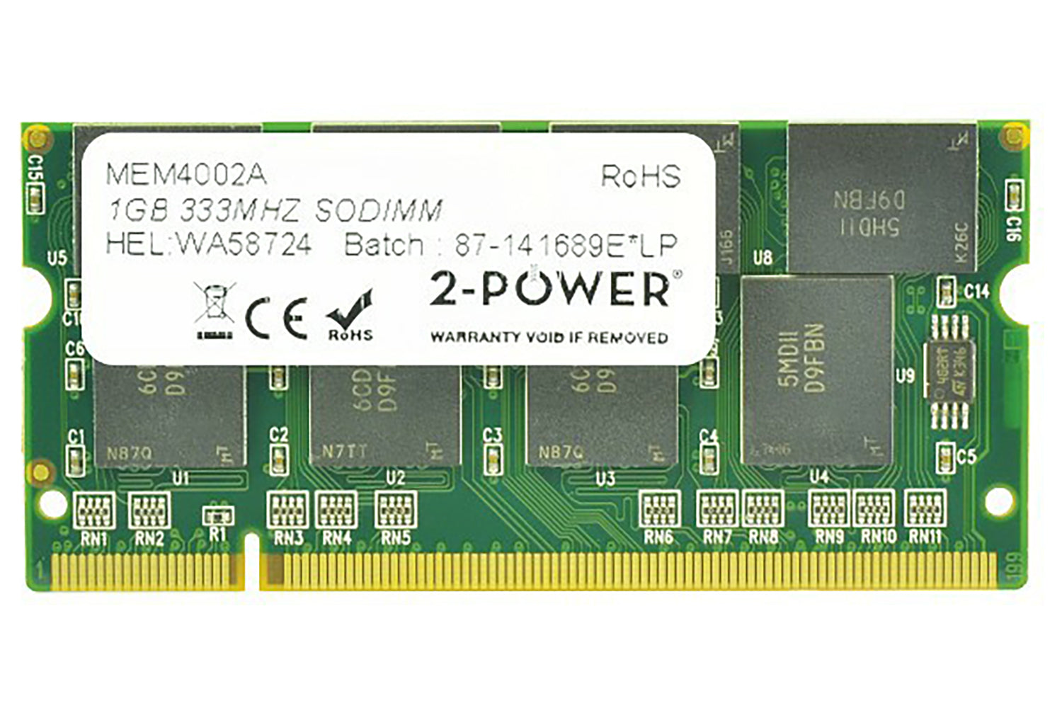 2-Power 1GB PC2700 333MHz SODIMM