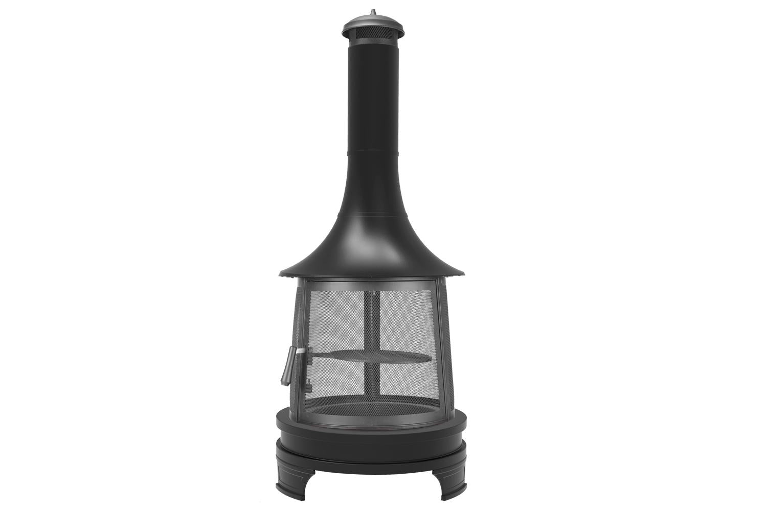 Haloo Alpine Outdoor Wood Burning Garden Fire Pit with Chiminea Fireplace-4